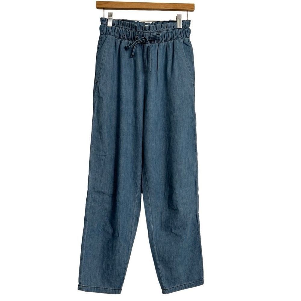 Zara Chambray Tapered Pants XS